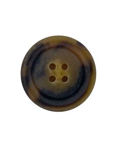 Bouton Plat 4 Trous Résine Dégradé Marron 25 Mm