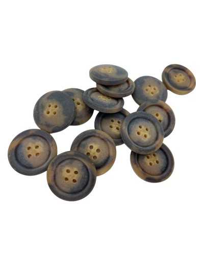 Brown Gradient Resin 4-Hole Flat Button 25 Mm