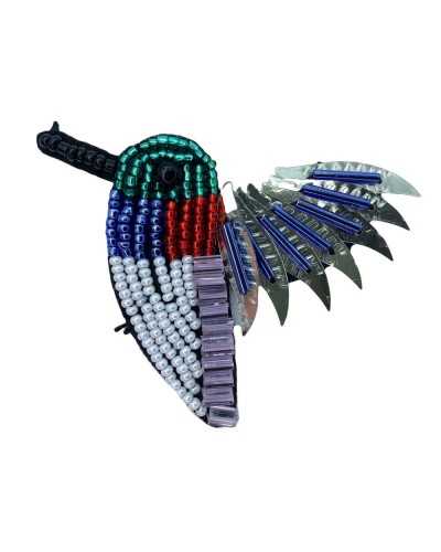 Application à Coudre Oiseau Colibri Perles Paillettes Cousues 5x7 Cm