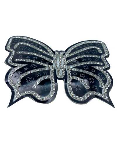 Application Ecusson Thermocollant Papillon Etoiles Strass Brillant 90x75 Mm