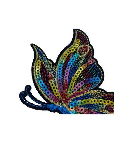 Hotfix Fashion Application Patch Butterfly Embroidery Colored Sewed Sequins Cm 8x7