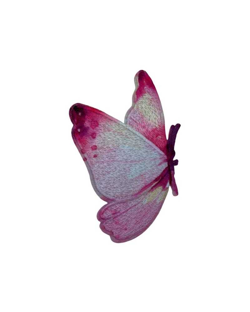 Aplicación Izquierda Parche Termoadhesivo Mariposa Rosa Parche 50x85 Mm