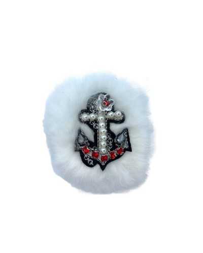 Fashion Application Anchor Strass White Pon Pon Stones 70x70 MM