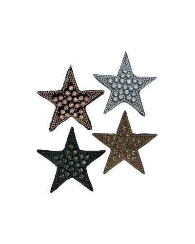 Application Ecusson Ecusson Thermocollant Etoile Strass Grand Petit 9x9 Cm