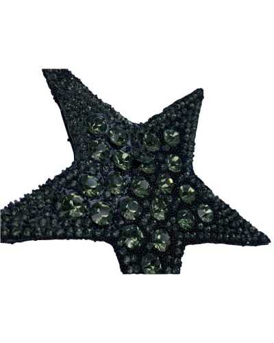 Application Ecusson Ecusson Thermocollant Etoile Strass Grand Petit 9x9 Cm