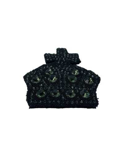 Application Patch Ecusson Thermocollant Couronne Croix Pleine Grand Petit Strass 50x55 Mm