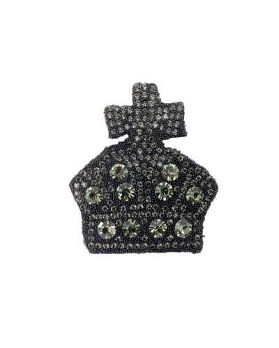 Application Patch Ecusson Thermocollant Couronne Croix Pleine Grand Petit Strass 50x55 Mm