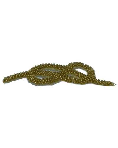 Application Thermocollante Nœud Marin Perles Dorées 9,5x3 Cm