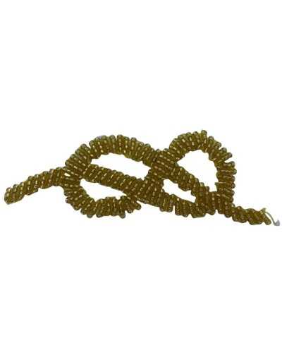 Bügelapplikation Sailor Knot Goldperlen 9,5x3 cm