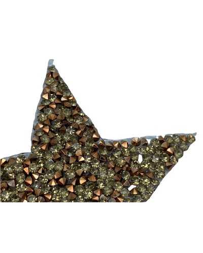 Applicazione Termoadesiva Patch Stella Strass Conica 8 Cm