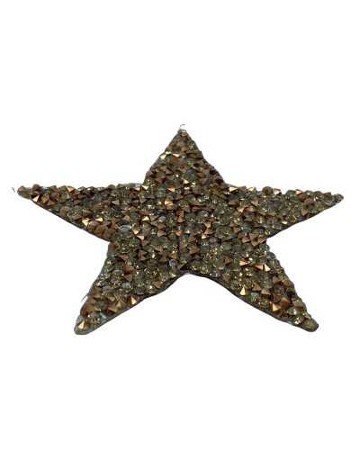 Applicazione Termoadesiva Patch Stella Strass Conica 8 Cm