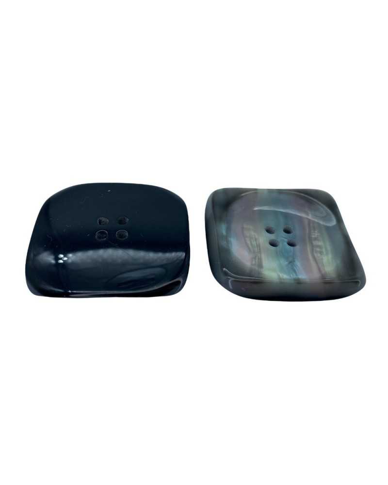 Mother of Pearl Button Flat Square Concave 4 Holes Meas. 35mm