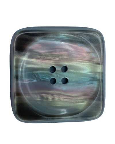 Mother of Pearl Button Flat Square Concave 4 Holes Meas. 35mm