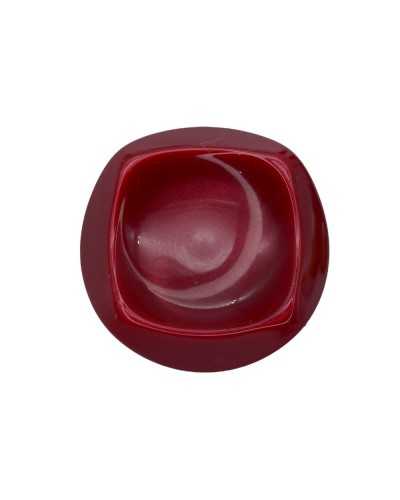 Bouton rond en nacre bombé carré tige métallique creuse Mes. 33mm
