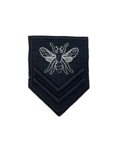 Application Degrés De Mode À Coudre Armoiries Broderie Noire Abeille 6x8 Cm