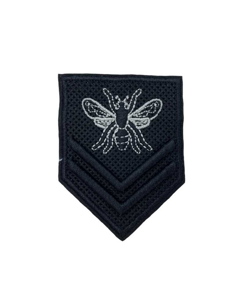 Application Degrés De Mode À Coudre Armoiries Broderie Noire Abeille 6x8 Cm