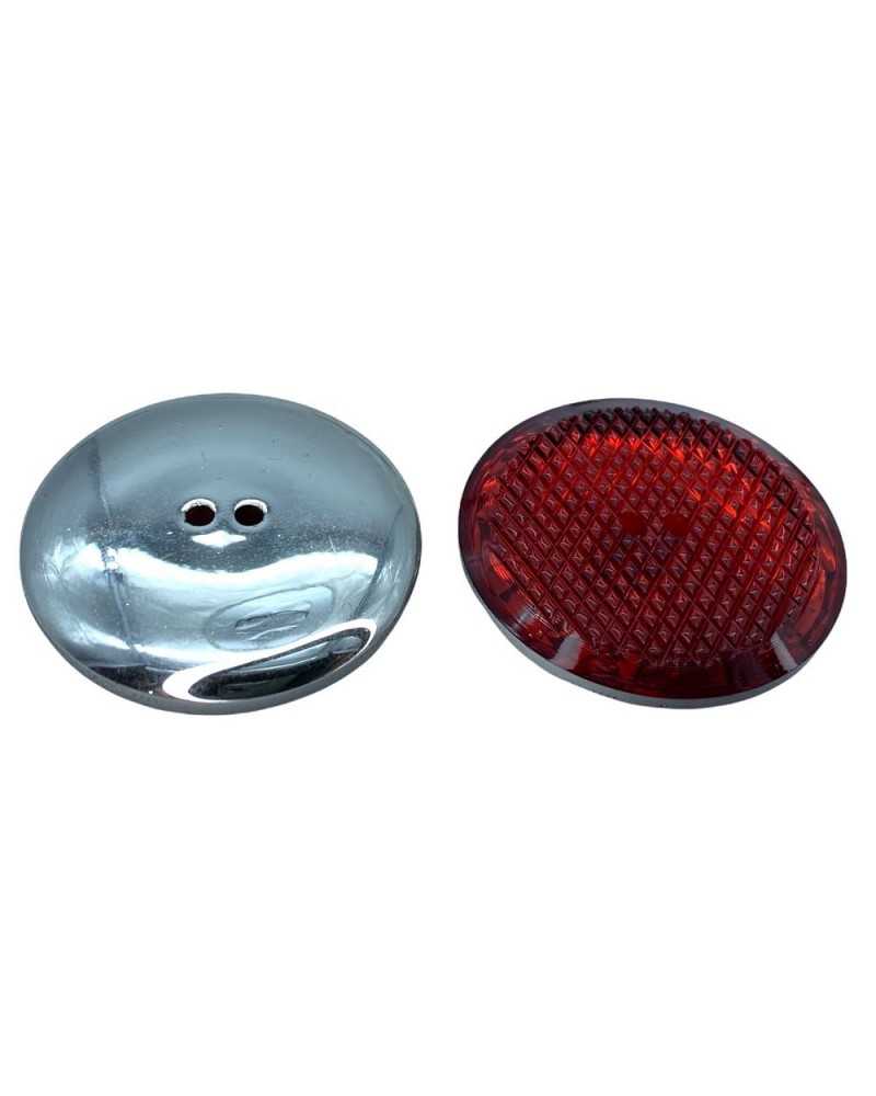 Flat Button 2 Faceted Holes Rhinestone Effect Resin 23 Mm