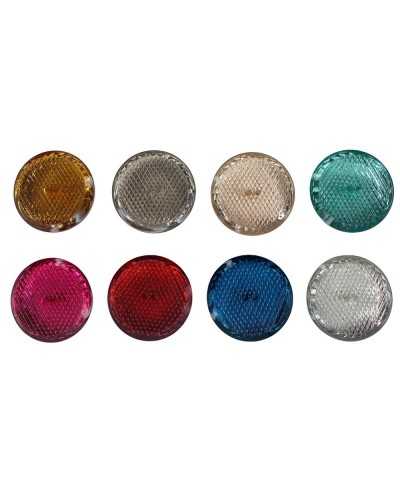 Flat Button 2 Faceted Holes Rhinestone Effect Resin 34 Mm