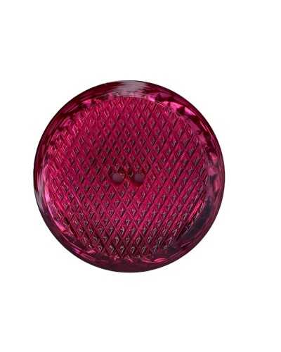 Bottone Piatto 2 Buchi Sfaccettato Effetto Strass Resina 34 Mm