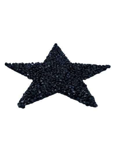 Patch d'application thermo-adhésif pierres étoiles et strass 6x6 cm