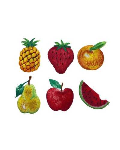 Aplicación Parche Bordado Termoadhesivo Fruta Parche Cm 4x3