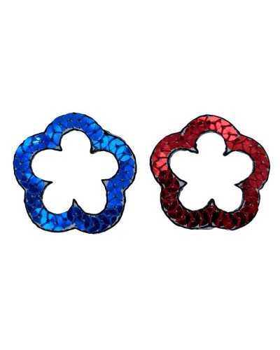 Application Ecusson Thermocollant Fleur Paillettes 4 Cm