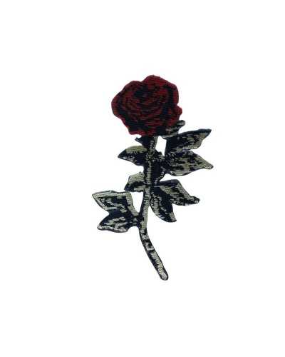 Anwendung Aufnäher zum Aufbügeln, rosa Blumen-Pailletten, wendbar, 24 x 11 cm