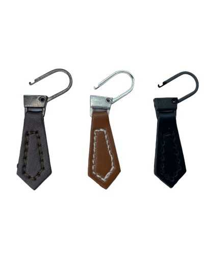 Leatherette Cursor Topstitch Metal Zipper Size. 59x12mm