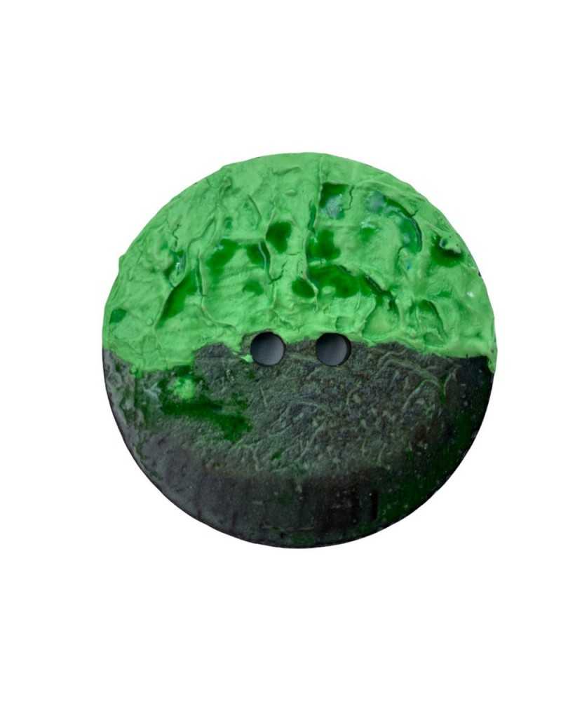 Button 2 Holes Natural Coconut Lacquered Ceramized Cm 3