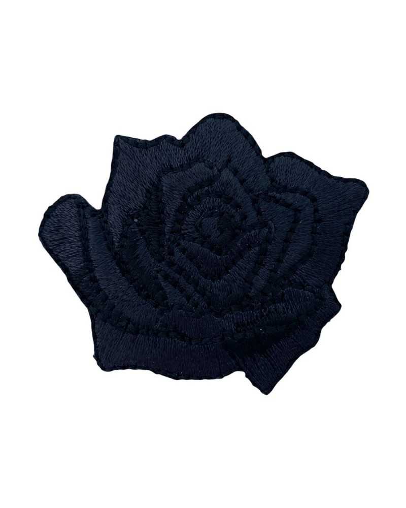 Application Patch Thermoadhésif Fleur Rose Brodé Brillant Cm 5x4