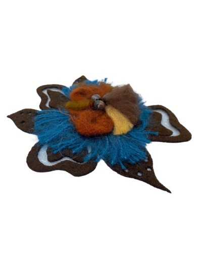 Application Iron-on Patch Cloth Carved Flower Pearls 16x14 Cm