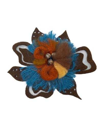 Application Iron-on Patch Cloth Carved Flower Pearls 16x14 Cm