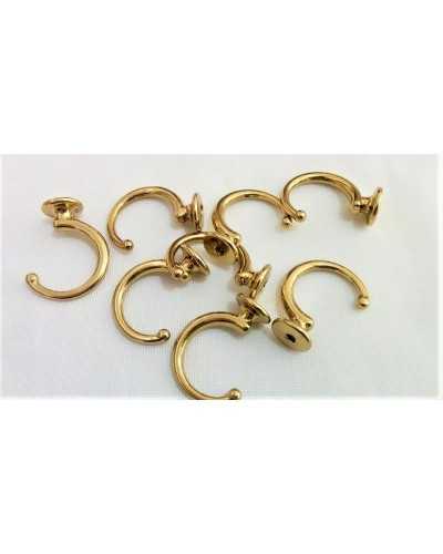 Wandhaken aus poliertem Metall zum Einhängen von Gardinenstangen mit einem Durchmesser von 20 mm