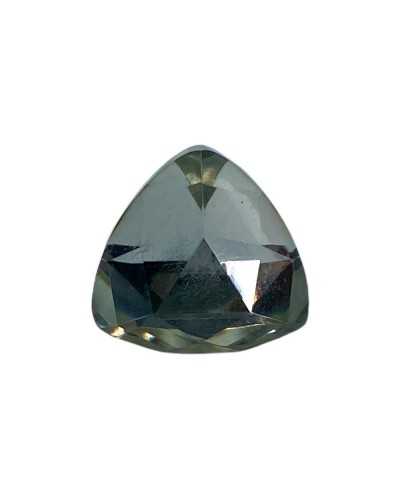 Bottone Gioiello Bombato Strass Gambo Resina Argento Mm 12