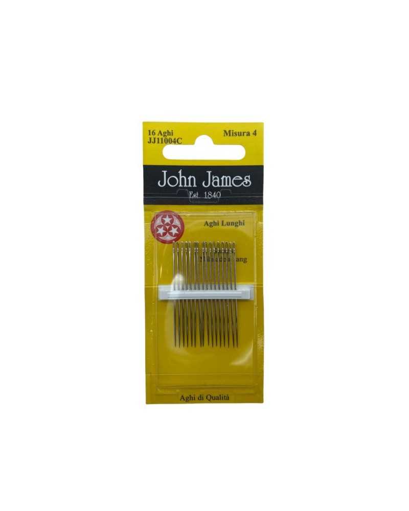 16 Sharps Sharps Hand Sewing Needles Size 4 Point Three Star John James High 45 Mm