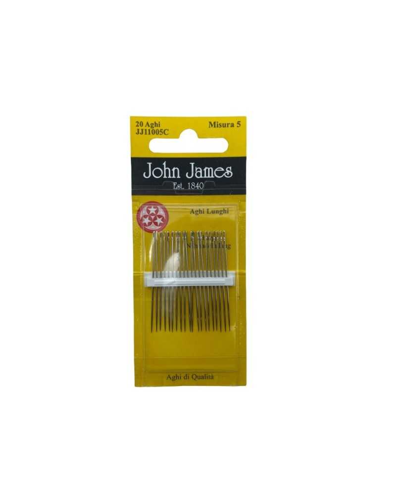 20 Sharps Sharps Aiguilles à coudre à la main Mis. 5 points trois étoiles John James haut 45 mm