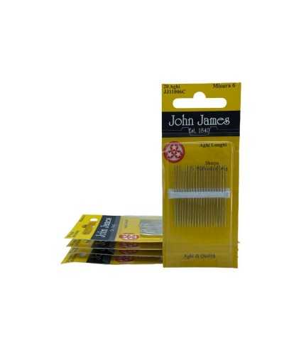 20 Sharps Sharps Hand Sewing Needles Mis. 6 Tip Three Star John James High 45 Mm