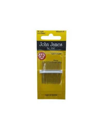 20 Sharps Sharps Hand Sewing Needles Mis. 6 Tip Three Star John James High 45 Mm