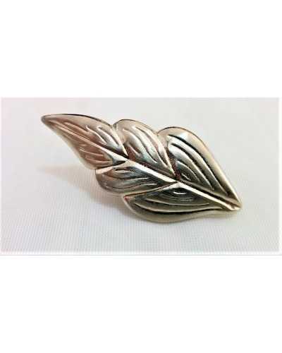 Magnet für Vorhänge, Modellblatt, aus poliertem Stahl, Maße 7x3 cm