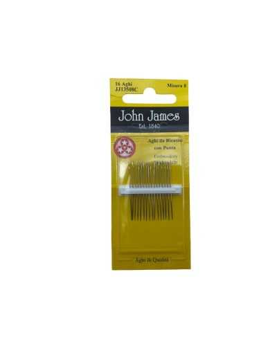 16 Needles Classic Hand Embroidery Mis. 8 Tip Three Stars John James 3.5 cm high