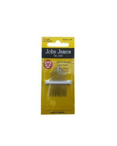 16 Needles Classic Hand Embroidery Mis. 3/9 Tip Three Stars John James 3.5/4 cm high