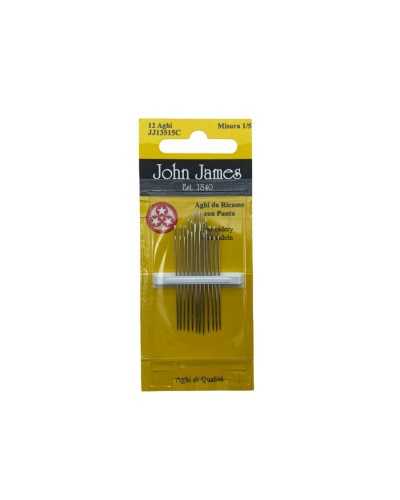 12 Classic Mixed Hand Embroidery Needles Mis. 1/5 Tip Three Stars John James 4/5 Cm High