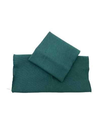 Paire de Poignets Tubulaires en Coton Marbet Tricoté Couleur Unie 14x7 Cm