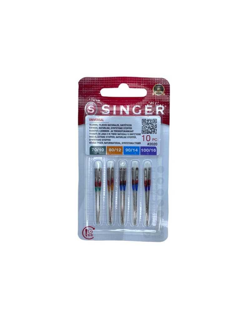 Mixed Singer Needles 10 Pcs Universal Various Weight Fabrics