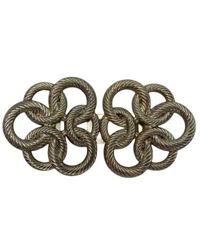 Frogs Rändelhaken aus poliertem Metall mit Soutache-Effekt, cm 10 x 5,5