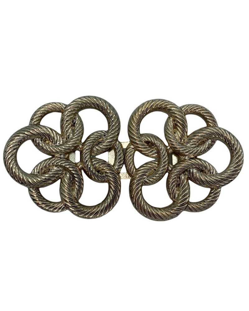 Frogs Rändelhaken aus poliertem Metall mit Soutache-Effekt, cm 10 x 5,5
