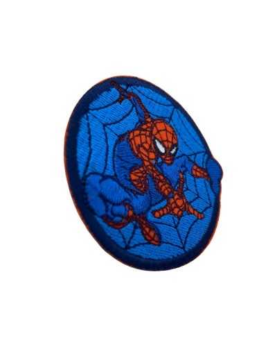 Aplicación Parche Spiderman Spider-Man Bordado Redondo Termoadhesivo 6,5 Cm