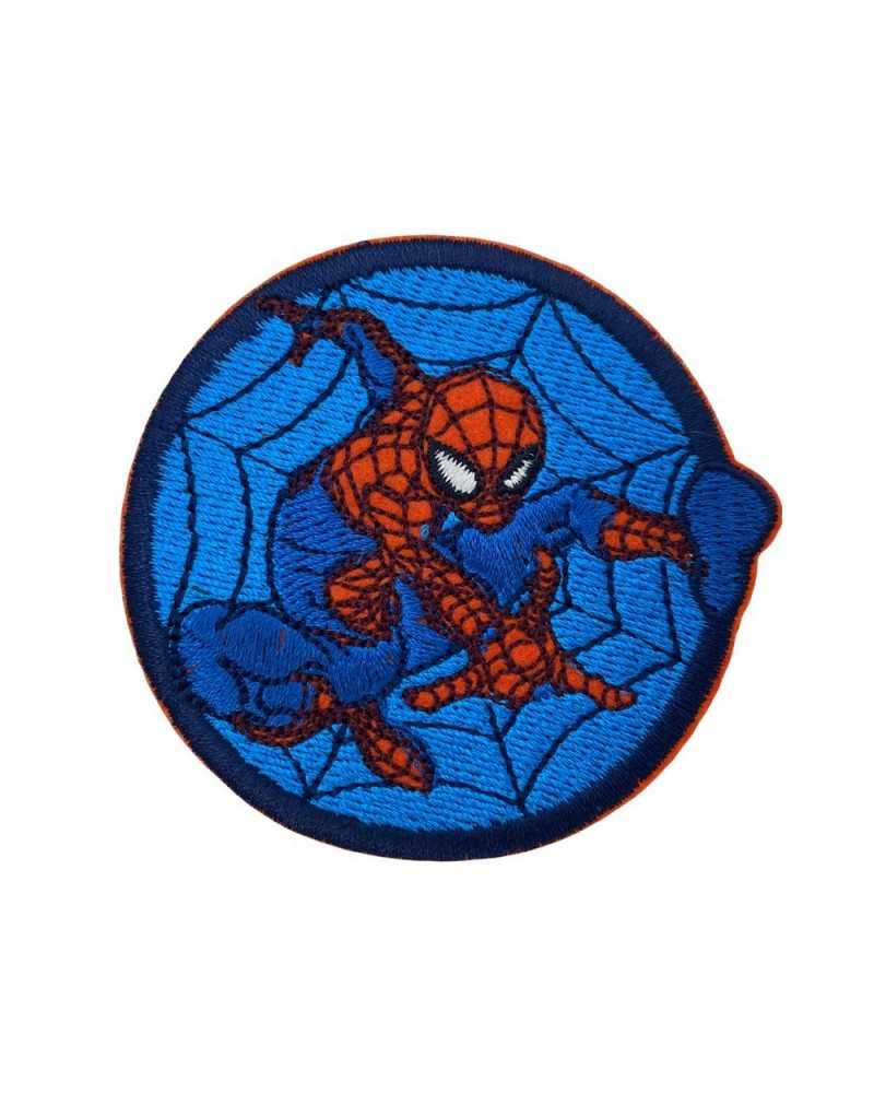 Aplicación Parche Spiderman Spider-Man Bordado Redondo Termoadhesivo 6,5 Cm