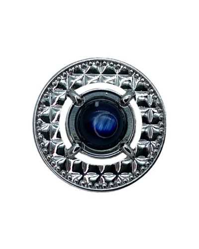 Bouton Bijou Arrondi Métal Brillant Perle Tige Centrale 25 Mm