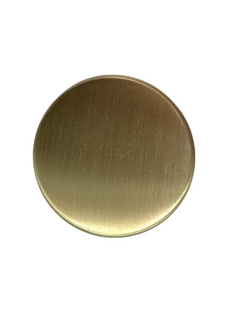 Runder, flacher goldfarbener Metallknopfschaft, 28 mm